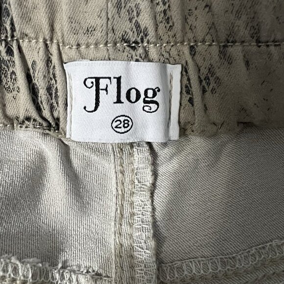 Bevy Flog Shely Snake Print Elastic Waist Joggers Pants Size 28 Drawstring - Picture 3 of 10